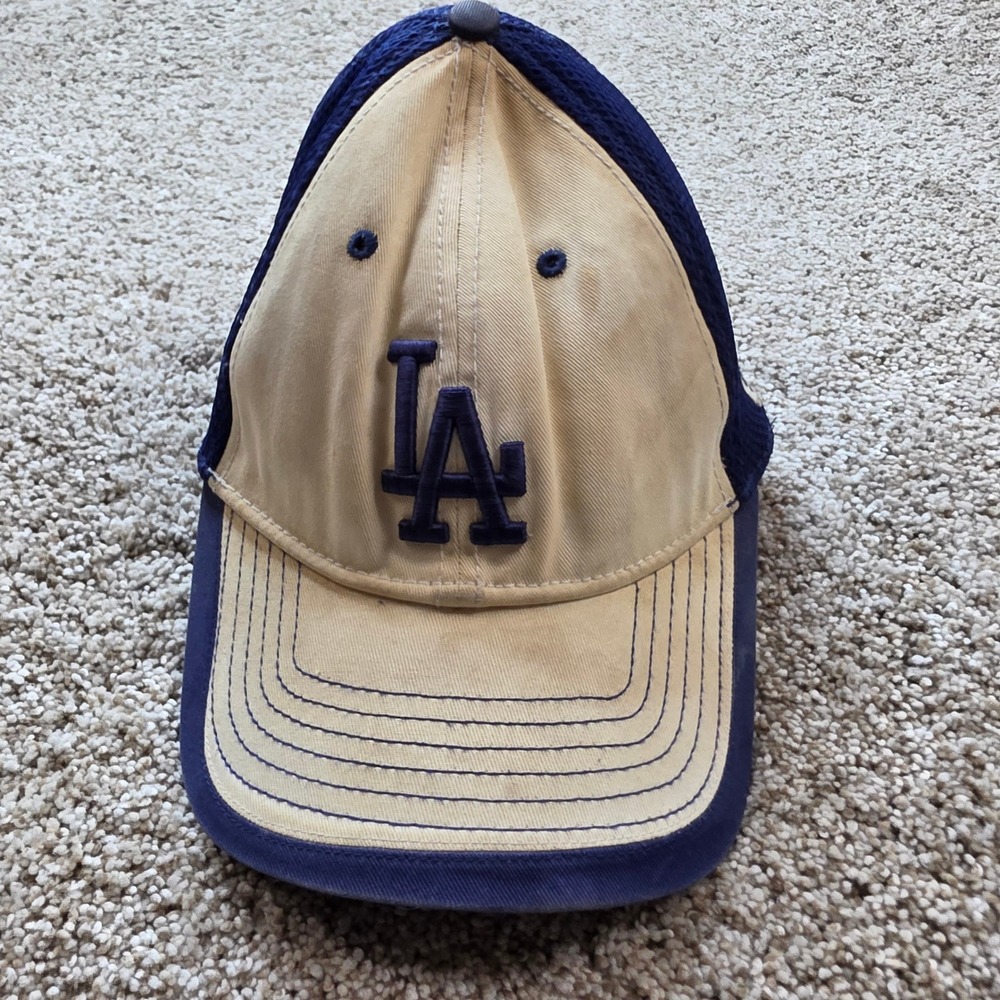 New Era LA Dodgers Hat Mens Medium-Large Mesh MLB Baseball Cap Navy Blue Adult
